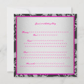 Elegant roze grijze zilver Rozen Kaart (Achterkant)