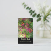 Elegant roze, groen, crème, zwart Visitekaartje (Staand voorkant)