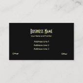 Elegant roze, groen, crème, zwart Visitekaartje (Achterkant)