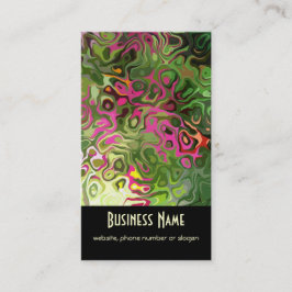 Elegant roze, groen, crème, zwart Visitekaartje