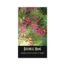 Elegant roze, groen, crème, zwart Visitekaartje