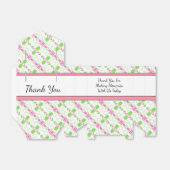Elegant roze groen en wit bedankdoosjes (Uitgevouwen)