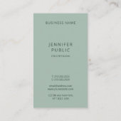 Elegant Roze Groen Moderne Sjabloon Eenvoudig Ontw Visitekaartje (Achterkant)