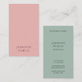 Elegant Roze Groen Moderne Sjabloon Eenvoudig Ontw Visitekaartje (Voorkant / Achterkant)