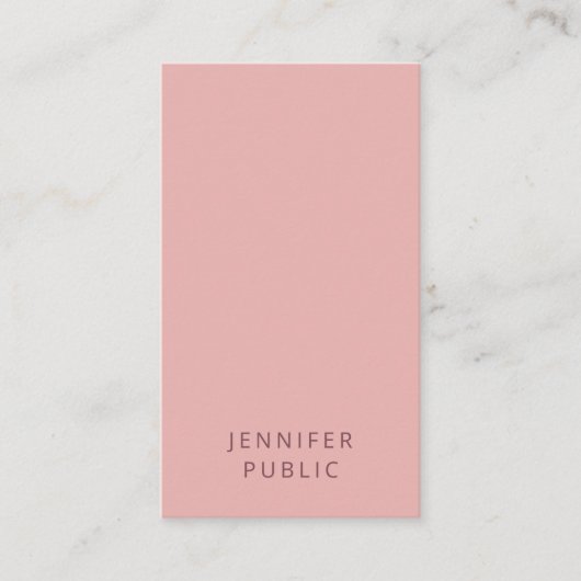 Elegant Roze Groen Moderne Sjabloon Eenvoudig Ontw Visitekaartje (Voorkant)