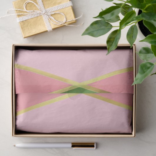 Elegant Roze & Groene Argyle Gift Tissuepapier (Geschenk)
