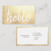 Elegant roze Hallo Event Planner Visitekaartje (Voorkant / Achterkant)