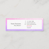 Elegant roze Hallo Planner Mini Visitekaartje (Achterkant)