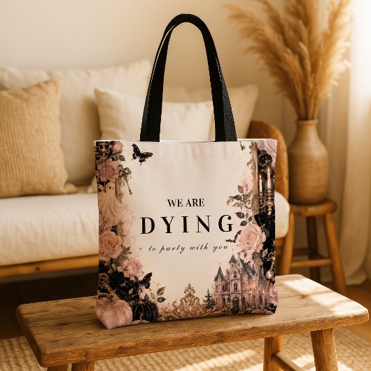 Elegant Roze Halloween-feest Tote Bag