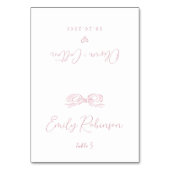 Elegant Roze Hand Getrokken Boog Bruiloft Opvouwba Kaart (Voorkant)