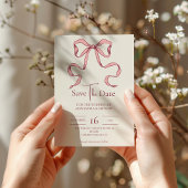 Elegant Roze Hand Getrokken Boog Bruiloft Save The Date