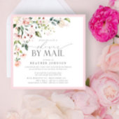 Elegant roze handbediende bridal Script Shower by Kaart
