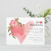 Elegant roze hart als één foto-Valentijnsdag Kaart (Staand voorkant)