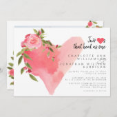 Elegant roze hart als één foto-Valentijnsdag Kaart (Voorkant / Achterkant)