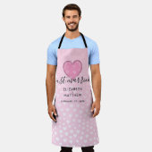 Elegant Roze Hart en Spikkels Ontwerp Schort (Gedragen)