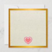 Elegant Roze Hart Fijne Valentijnsdag Stijlvol Kaart (Achterkant)