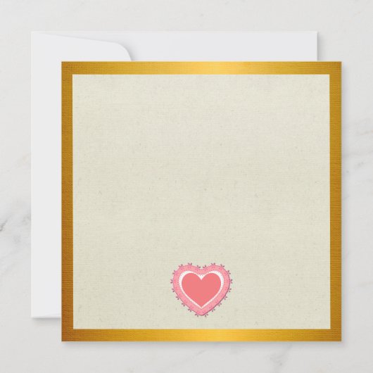 Elegant Roze Hart Fijne Valentijnsdag Stijlvol Kaart (Achterkant)