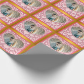 Elegant Roze Hart Gelukkig Valentijnsdag Stijlvol Cadeaupapier (Hoek)