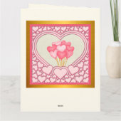 Elegant Roze Hart Gelukkig Valentijnsdag Stijlvol Kaart (Achterkant)