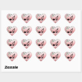 Elegant Roze Hart Muziekaal Altviool Viool Sticker (Vel)
