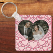 Elegant roze hart sleutelhanger (Voorkant)