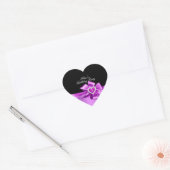 Elegant Roze Hart Verjaardagsfeestje elke leeftijd Hart Sticker (Envelop)
