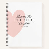 Elegant Roze Hart Vrijgezellenfeest Cadeaurecepten Notitieboek (Voorkant)