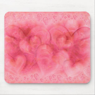 Elegant roze harten Mousepad Muismat