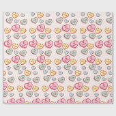 Elegant roze harten Valentijnsdag Cadeaupapier (Vlak)