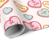 Elegant roze harten Valentijnsdag Cadeaupapier (Rol Hoek)