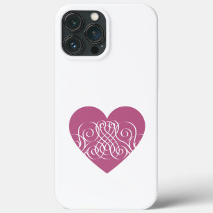 Elegant Roze Hartspiraalpatroon Case-Mate iPhone Case