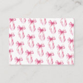 Elegant roze het knopen Vrijgezellenfeest binden Informatiekaartje (Achterkant)