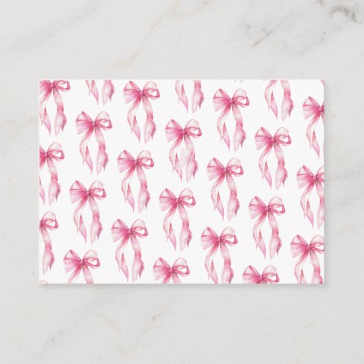 Elegant roze het knopen Vrijgezellenfeest binden Informatiekaartje (Achterkant)