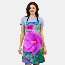 Elegant roze Hibiscus met Wavy Blue Foliage