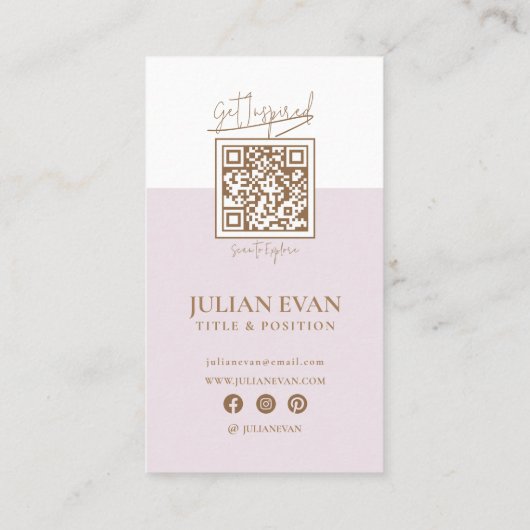 Elegant Roze Holografisch Script Beauty Visitekaartje (Achterkant)