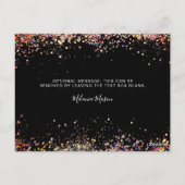 Elegant roze holographic Glitter Black Hartelijk d Briefkaart (Achterkant)