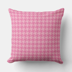 Elegant Roze Houndstooth Patroon Kussen