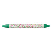 Elegant  Roze Huwelijkspatroon Zwarte Inkt Pen (Voorkant)