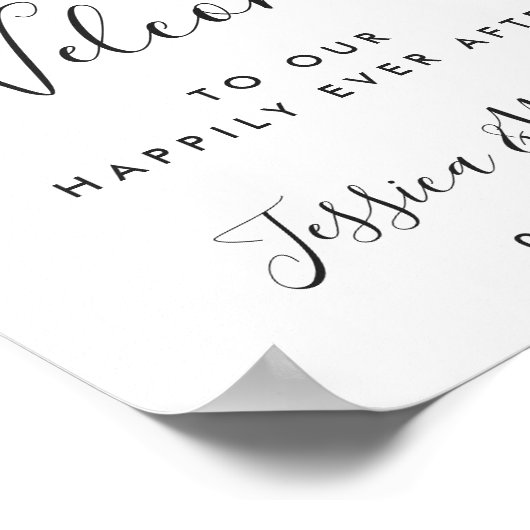 Elegant Roze Hydrangea Eucalyptus Bruiloft Welkom Poster (Hoek)