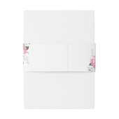 Elegant Roze Hydrangea Eucalyptus Monogram Bruilof Uitnodigingen Wikkel (Achterkant Voorbeeld)