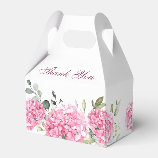 Elegant Roze Hydrangea Eucalyptus Vrijgezellenfees Bedankdoosjes (Achterkant)