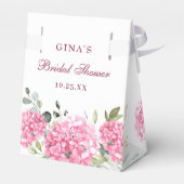 Elegant Roze Hydrangea Eucalyptus Vrijgezellenfees Bedankdoosjes (Achterkant)