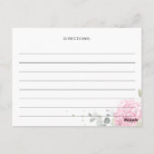 Elegant Roze Hydrangea Vrijgezellenfeest Recept Ka Briefkaart (Achterkant)