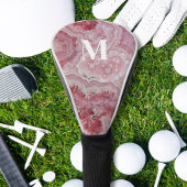 Elegant roze Initiaal monogram Golfheadcover