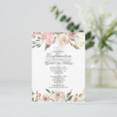 Elegant Roze Ivory Floral Religious Confirma Briefkaart (Staand voorkant)
