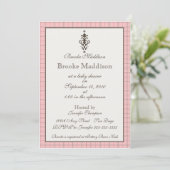 Elegant roze kaart (Staand voorkant)