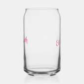 Elegant roze kalligrafie script Monogrammed Chic Blikvorm Glas (Rechts)