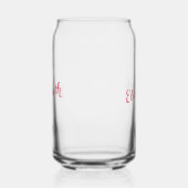 Elegant roze kalligrafie script Monogrammed Chic Blikvorm Glas (Links)