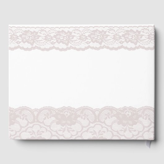 Elegant roze kant 21ste verjaardag gastenboek (Achterkant)