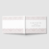 Elegant roze kant 40th Birthday Party Gastenboek (Volledig)